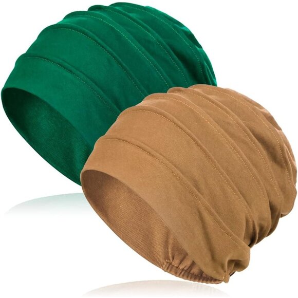 Accessories - 2 PCS Cotton Slouchy Chemo Beanies Set-3